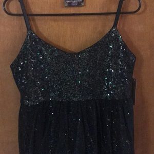 Women’s dressy dress black and sequencing